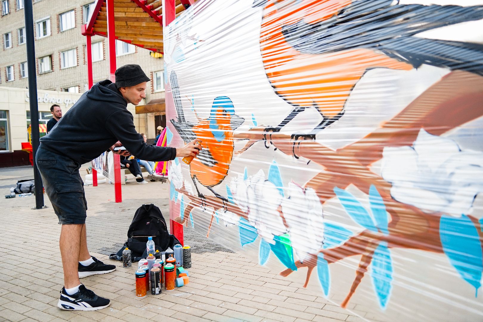 Краски города, граффити, Арт-фестиваль, Арт-перформанс, Шатура,