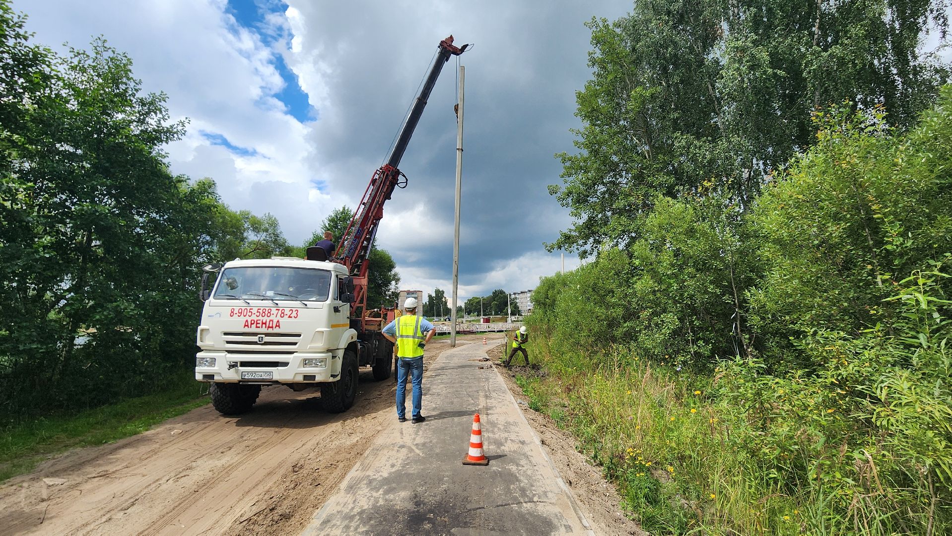 уличное освещение, благоуйстройство, Рошаль, озеро Юбилейное, Большая Шатура,