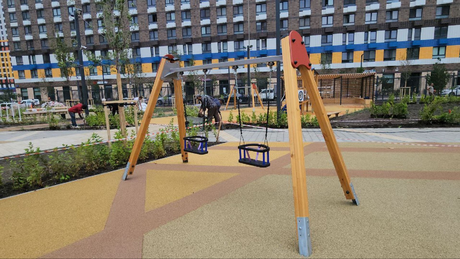 люберцы, новый детский сад, вентилируемый фасад, строители,