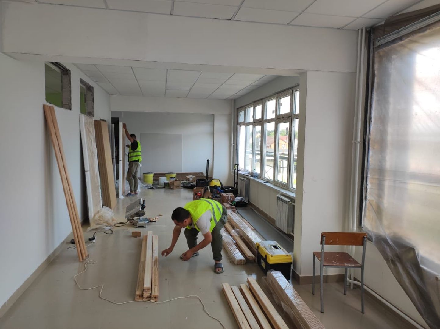 Строительство, Новая школа, Домодедово, Подмосковье, Село Красный путь, образование, образование в подмосковье,