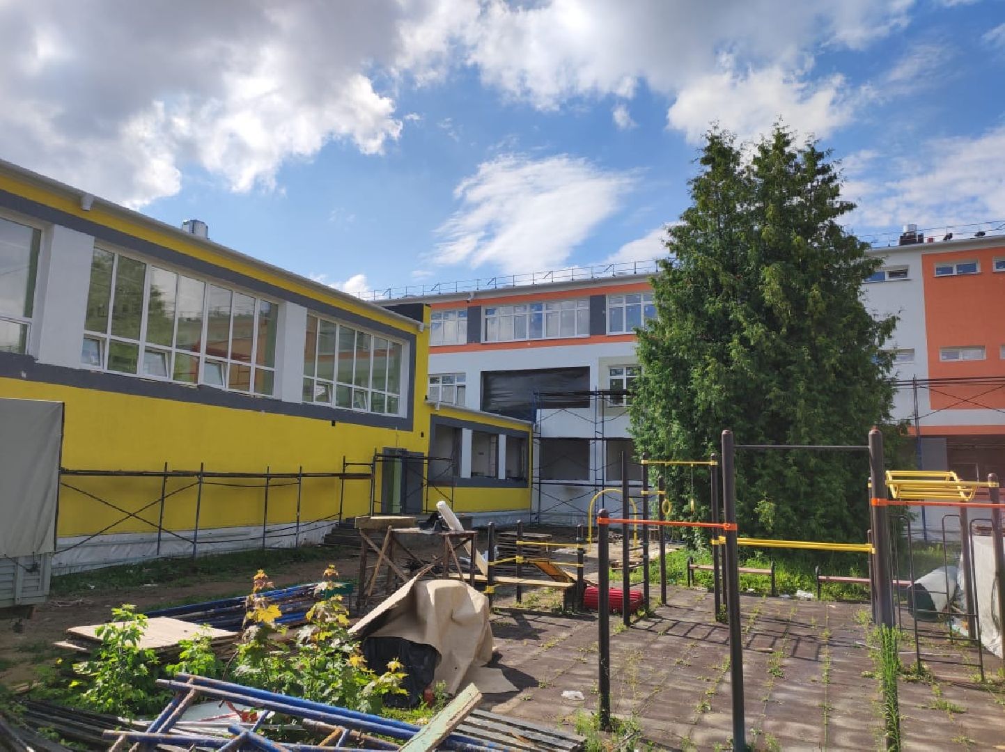 Строительство, Новая школа, Домодедово, Подмосковье, Село Красный путь, образование, образование в подмосковье,