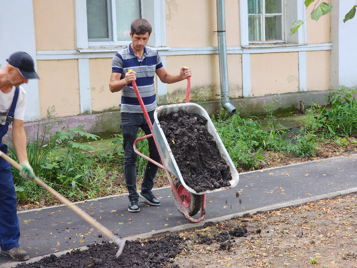 Чехов, улица Чехова, двор, дворовая территория, комплексное благоустройство, проезды, тротуар, детская площадка, освещение, парковка, формирование комфортной городской среды, глава округа Михаил Собакин,