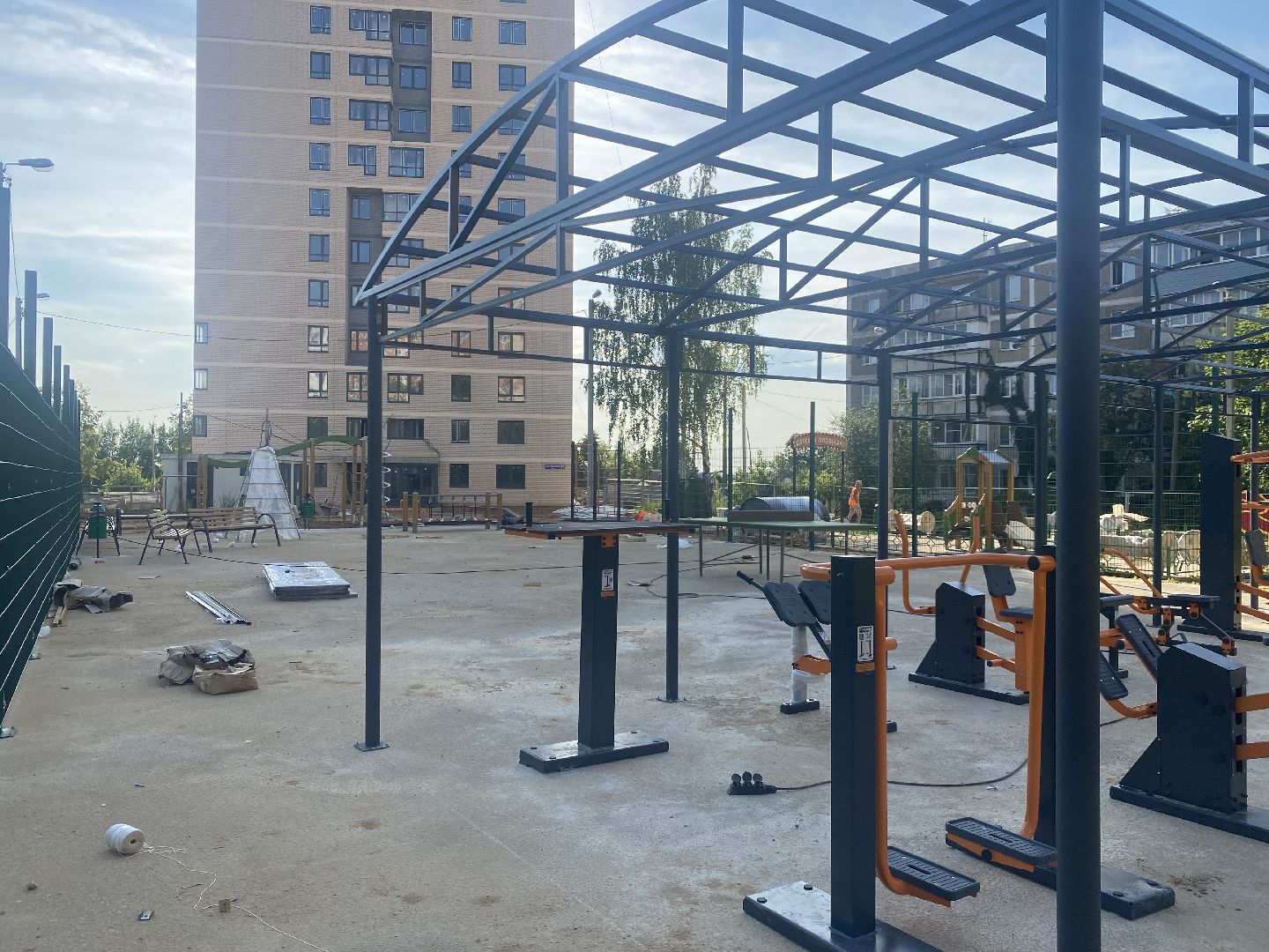 Строительство, Подмосковье, Домодедово, детская площадка, Монтаж, Игровые элементы, новая детская площадка,