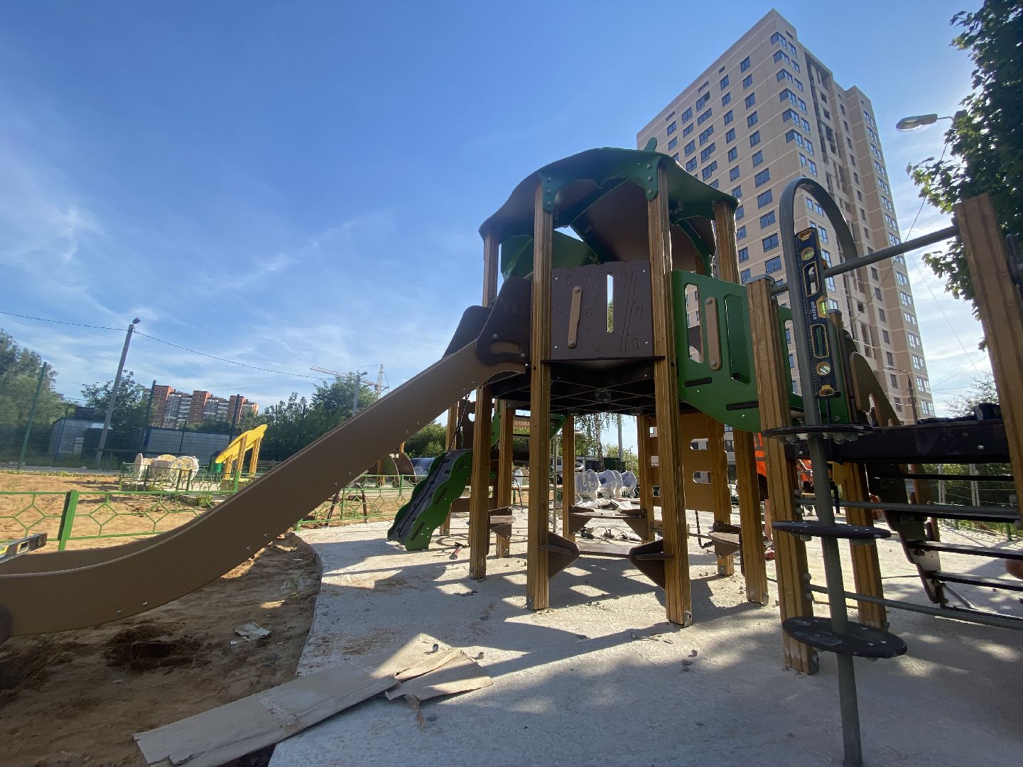 Строительство, Подмосковье, Домодедово, детская площадка, Монтаж, Игровые элементы, новая детская площадка,
