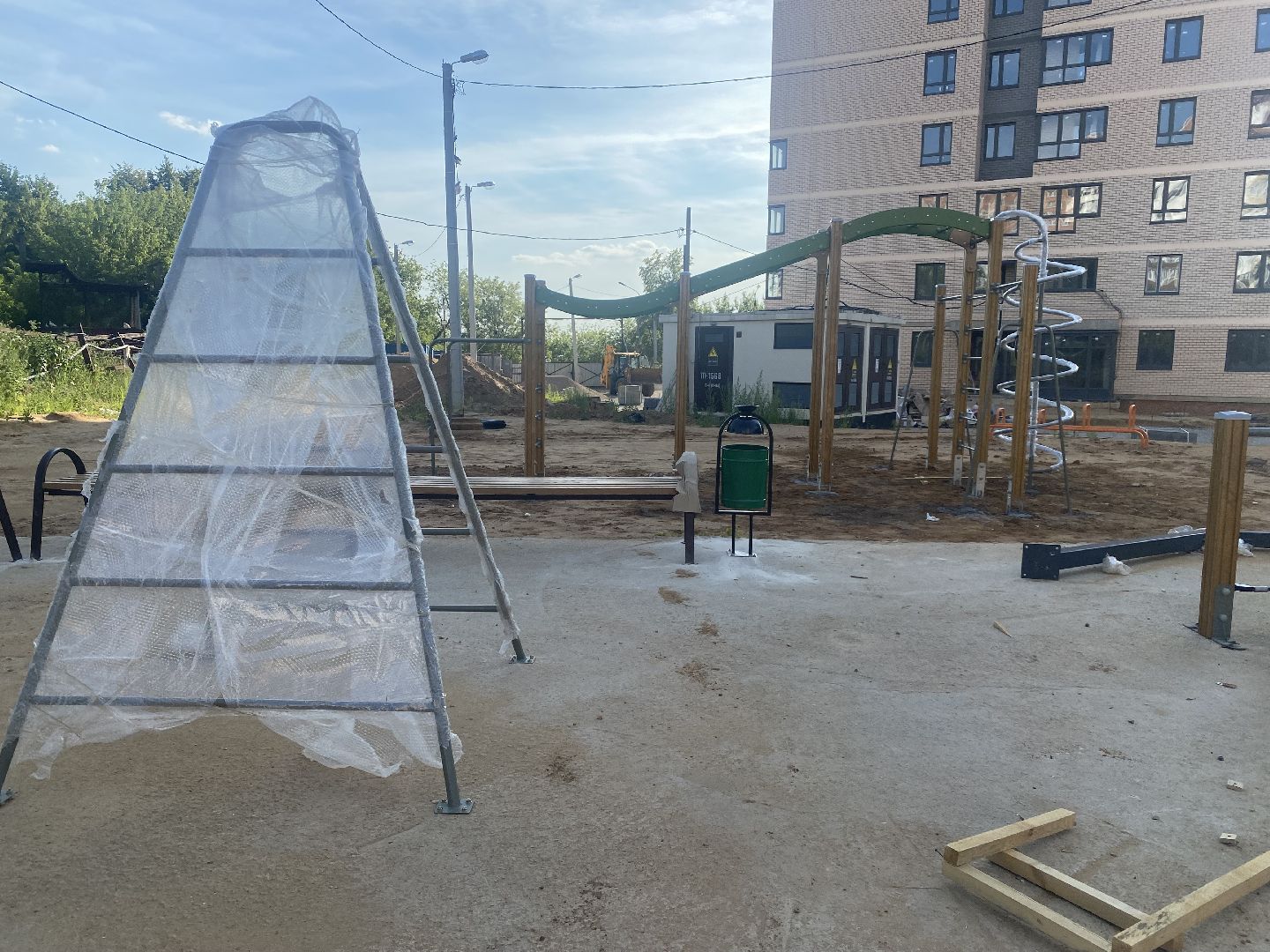 Строительство, Подмосковье, Домодедово, детская площадка, Монтаж, Игровые элементы, новая детская площадка,