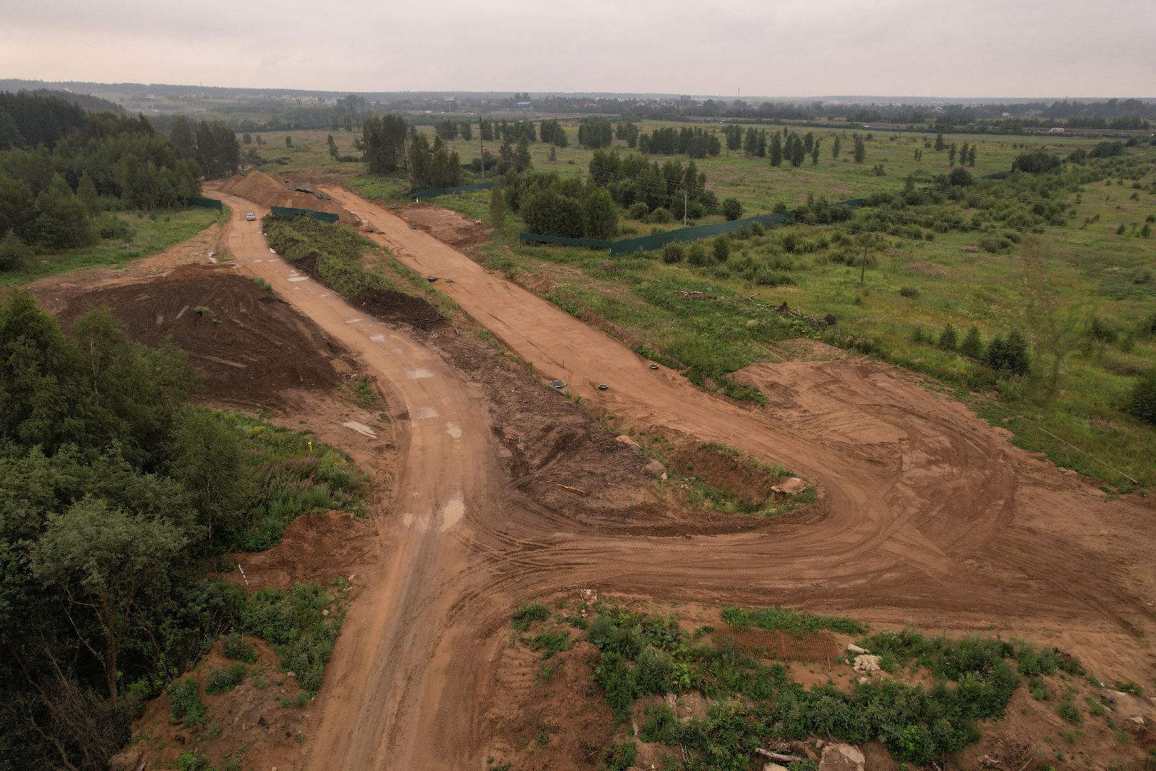 видео с коптера, дорога, истра, развязка,