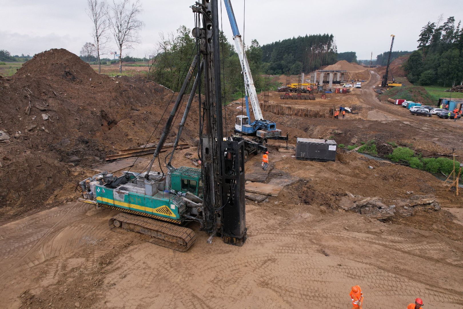 видео с коптера, дорога, истра, развязка,