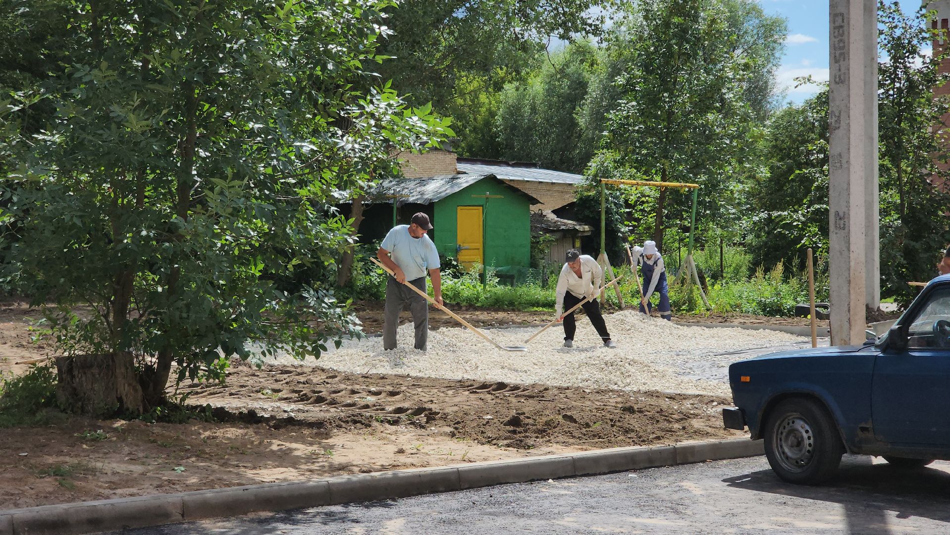 егорьевск, тельмана, парковая, бордюры, детская площадка, благоустройство,