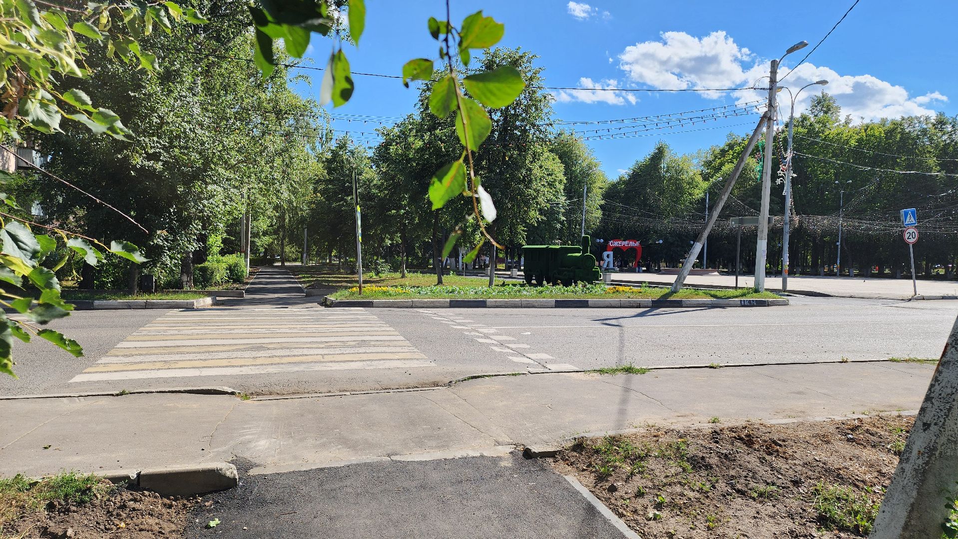 кашира, ожерелье, ул советская, ремонт дорог, асфальтирование дорог, бордюр, тротуар, урны,