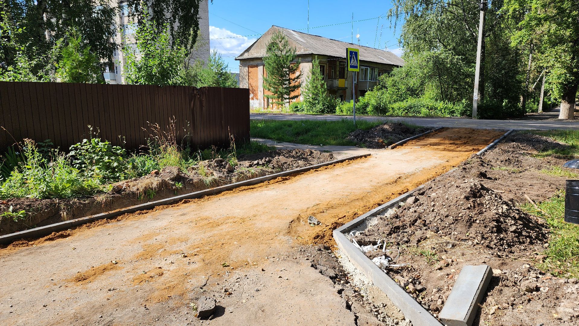 кашира, ожерелье, ул советская, ремонт дорог, асфальтирование дорог, бордюр, тротуар, урны,