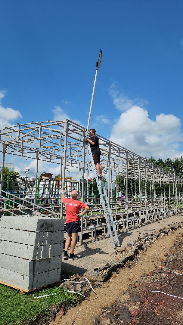 урожай, ремонт стадиона, руза, капитальный ремонт, спорт, спорт в рузе, спорт подмосковья,
