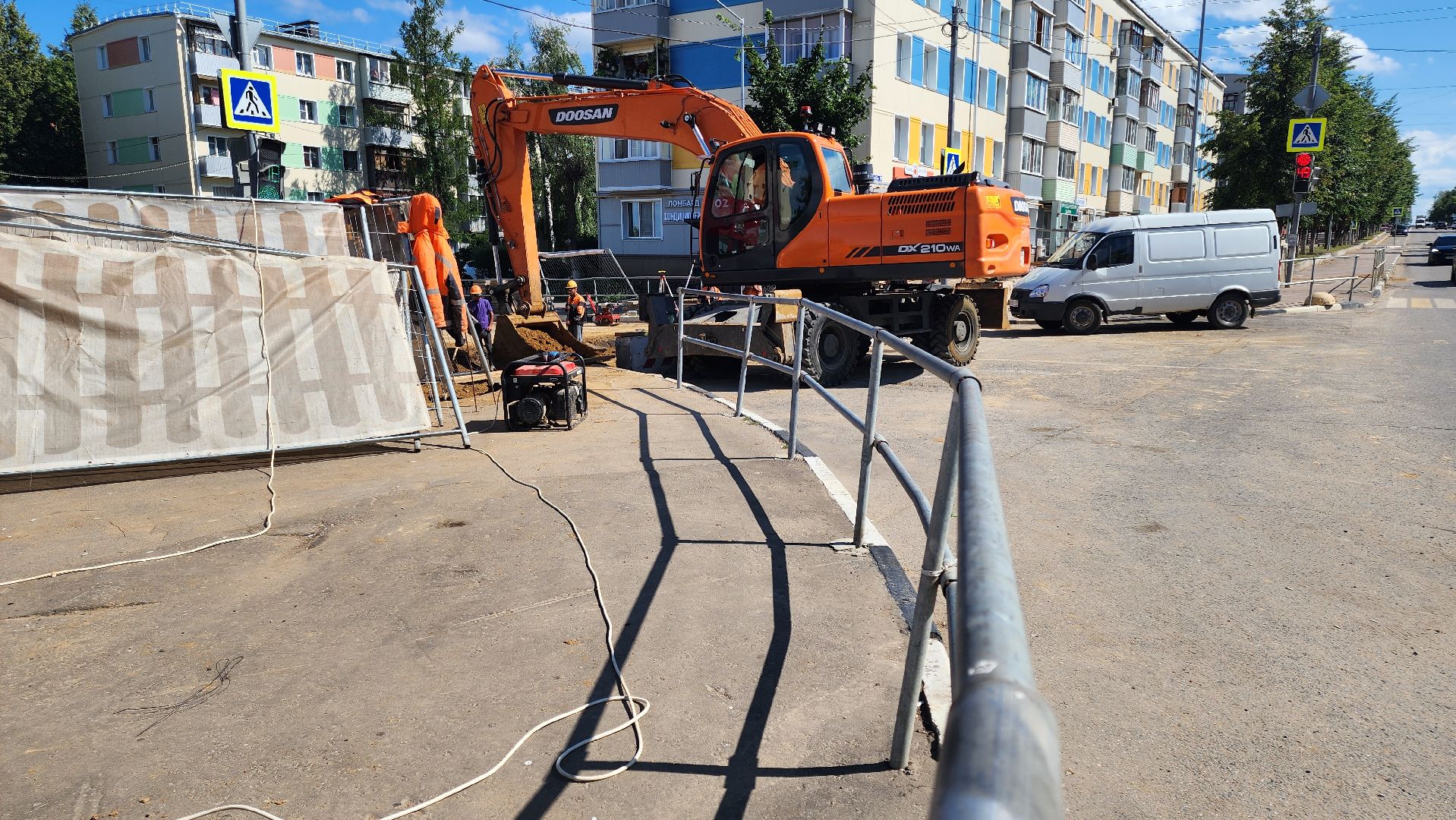 кашира, муп теплосеть, реконструкция трубопровода, теплоснабжение, горячая вода, земляные работы, обратная засыпка, ремонт,