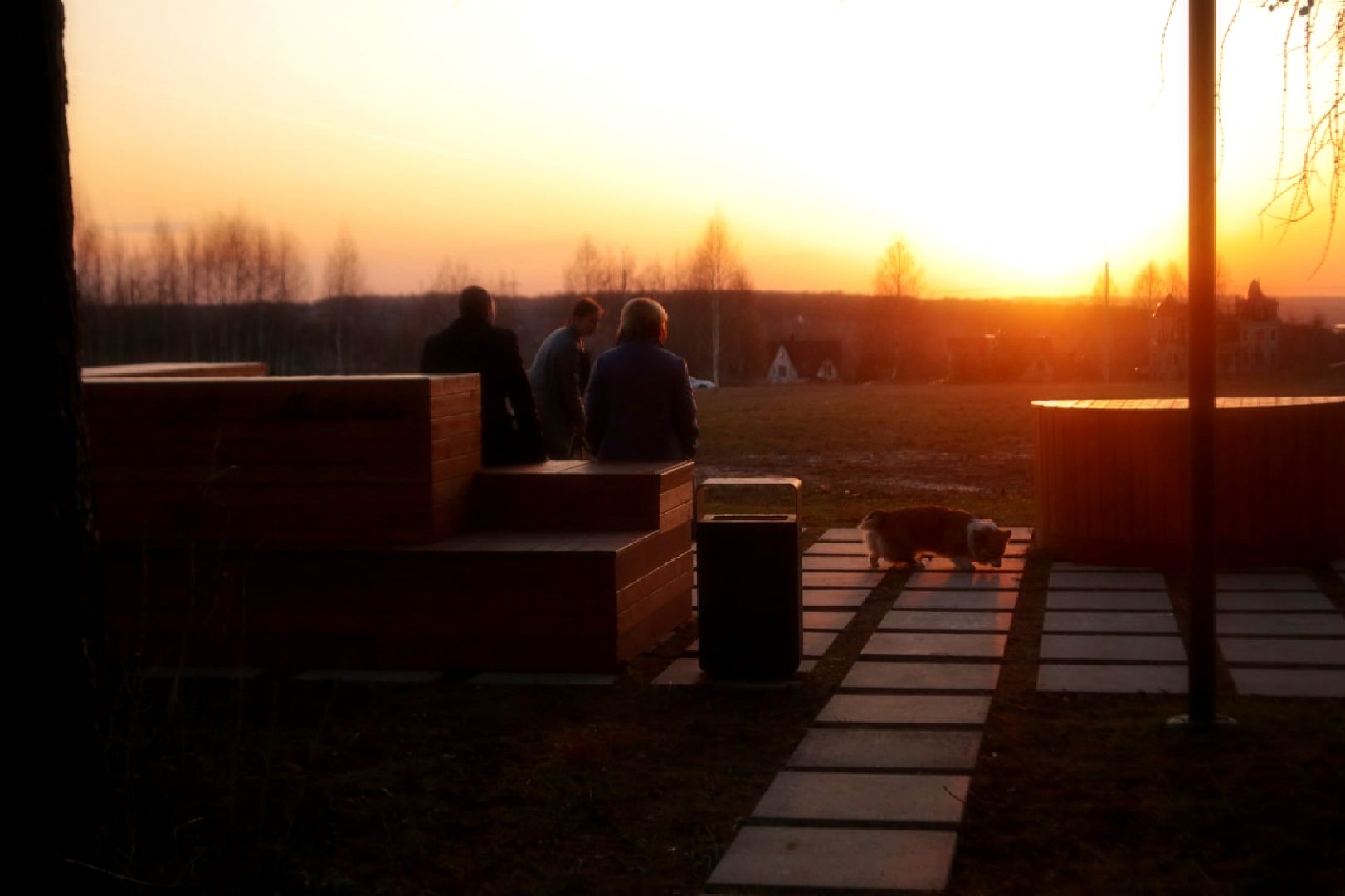 Пущино, благоустройство, закат