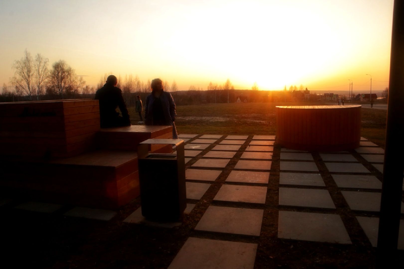 Пущино, благоустройство, закат