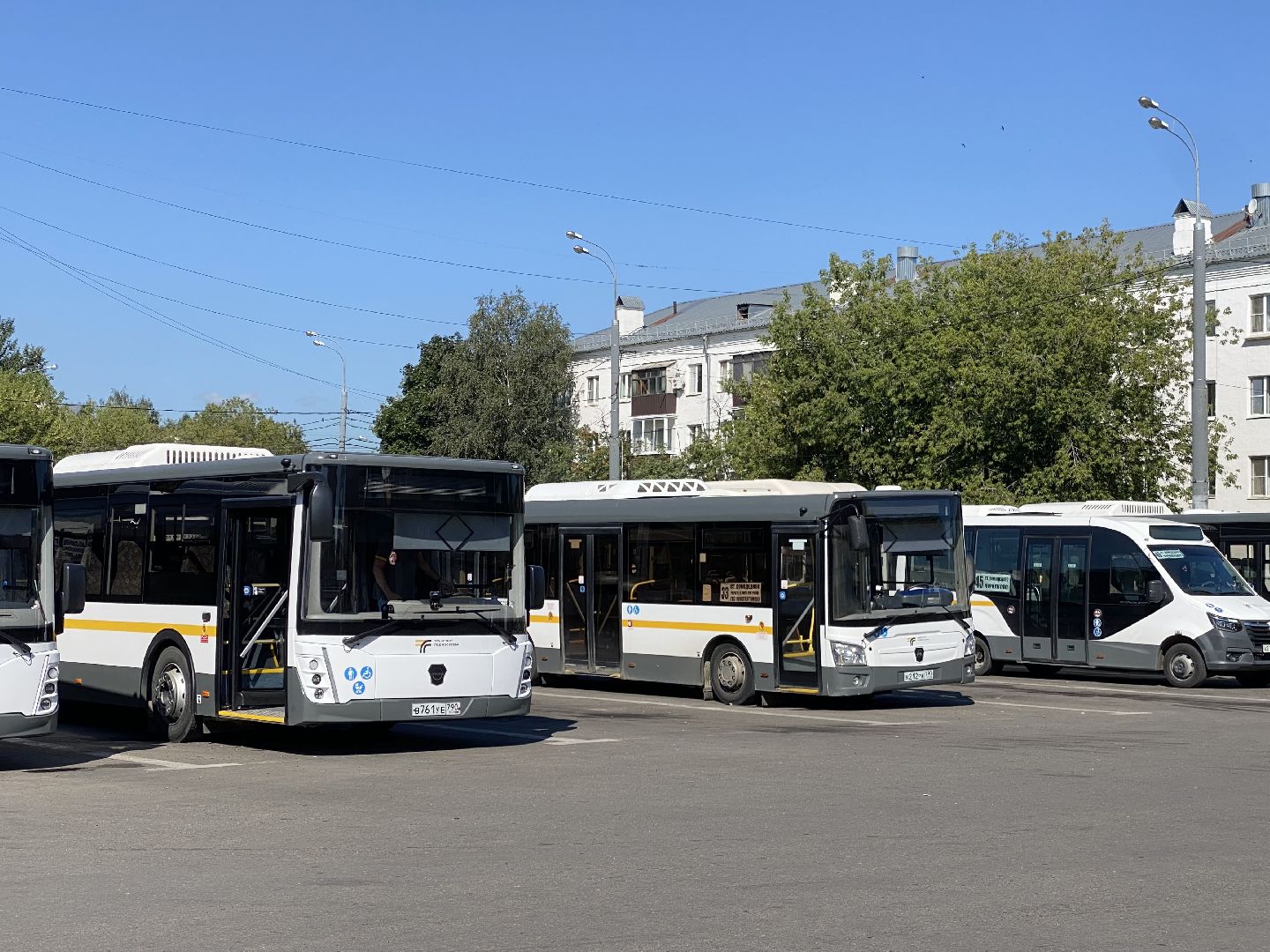 Автобус, новые автобусы, ЛиАЗ, Автобусный парк, Домодедово, Подмосковье,