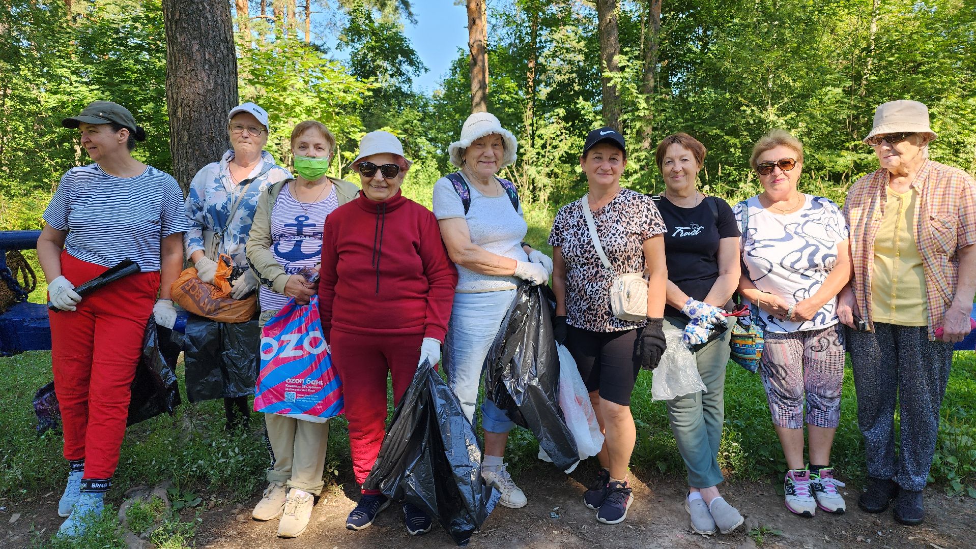 экологическая акция, уборка леса, Активное долголетие, Старая Купавна, Богородский городской округ,