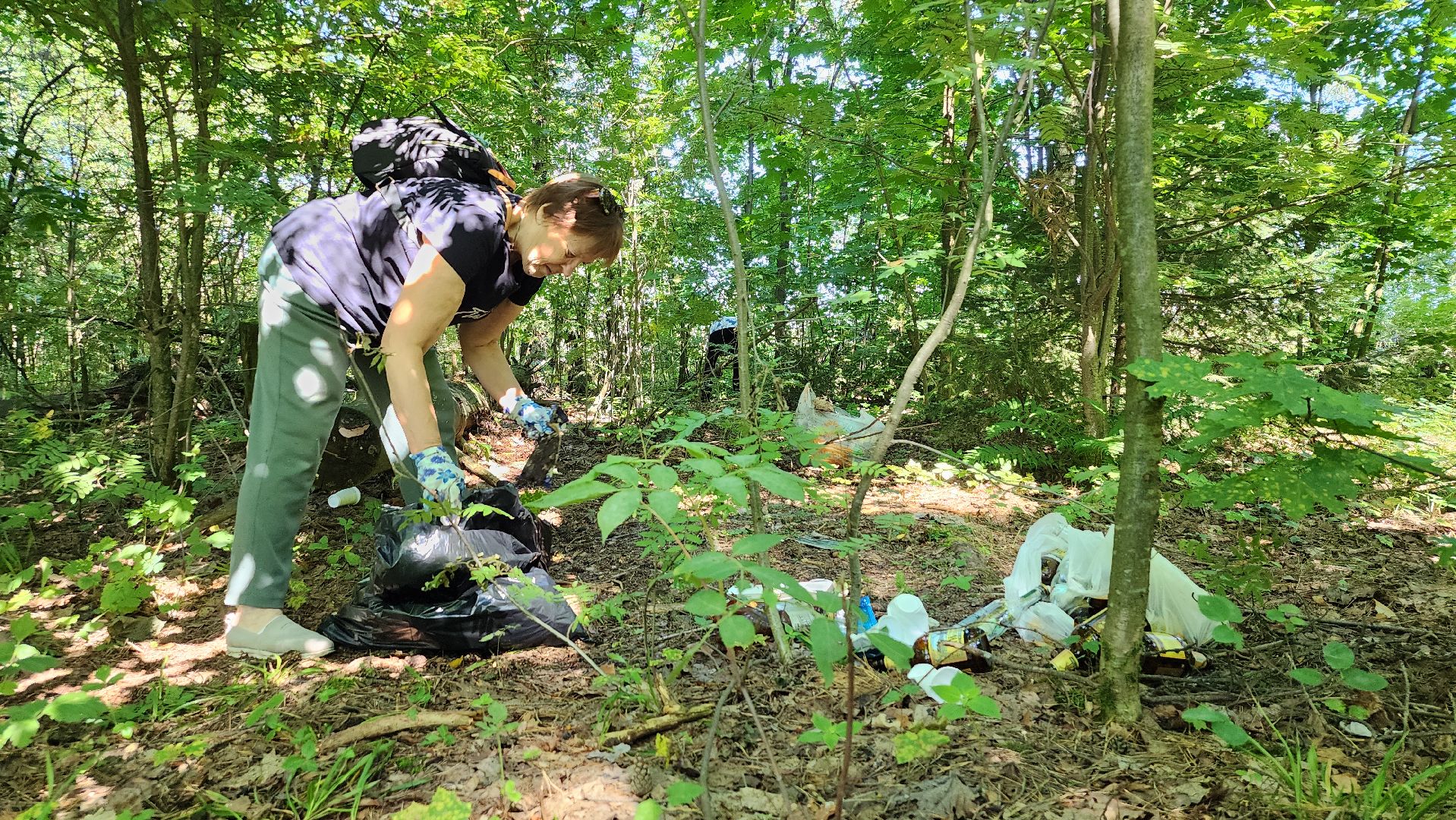 экологическая акция, уборка леса, Активное долголетие, Старая Купавна, Богородский городской округ,