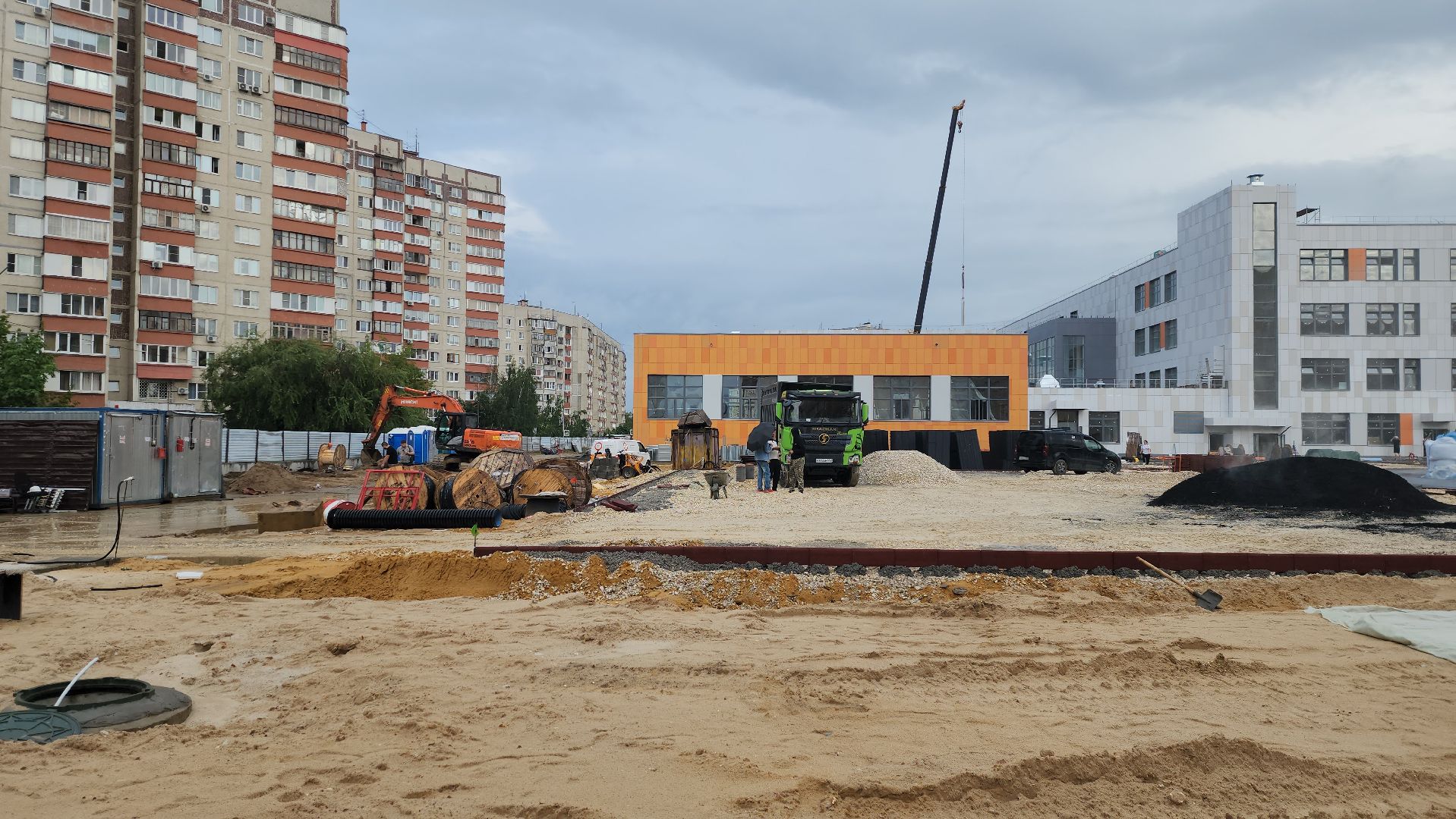 строительство, новая школа, пятый микрорайон, микрорайон 5,