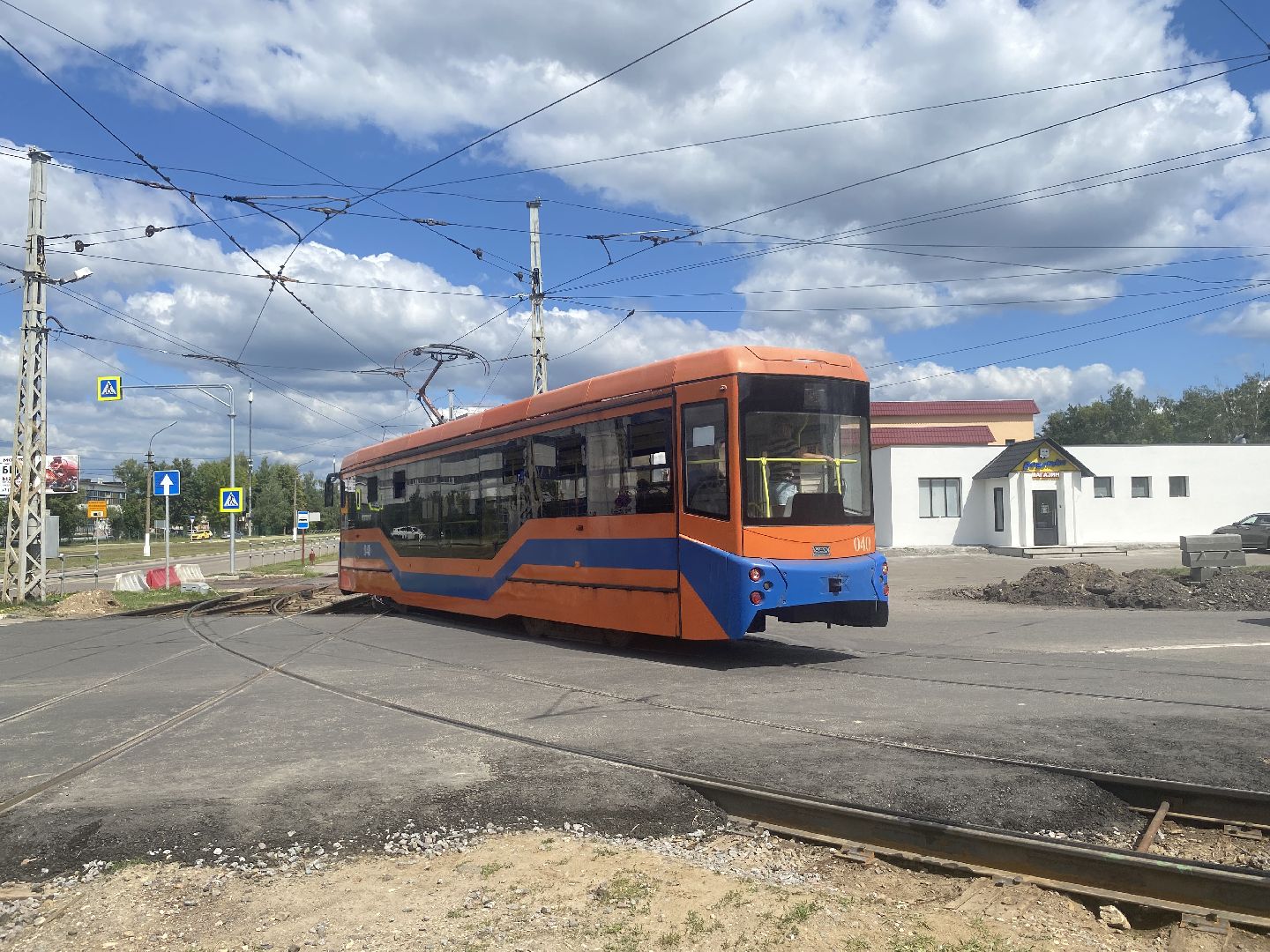 Коломна, коломенский трамвай, ремонт переезда,