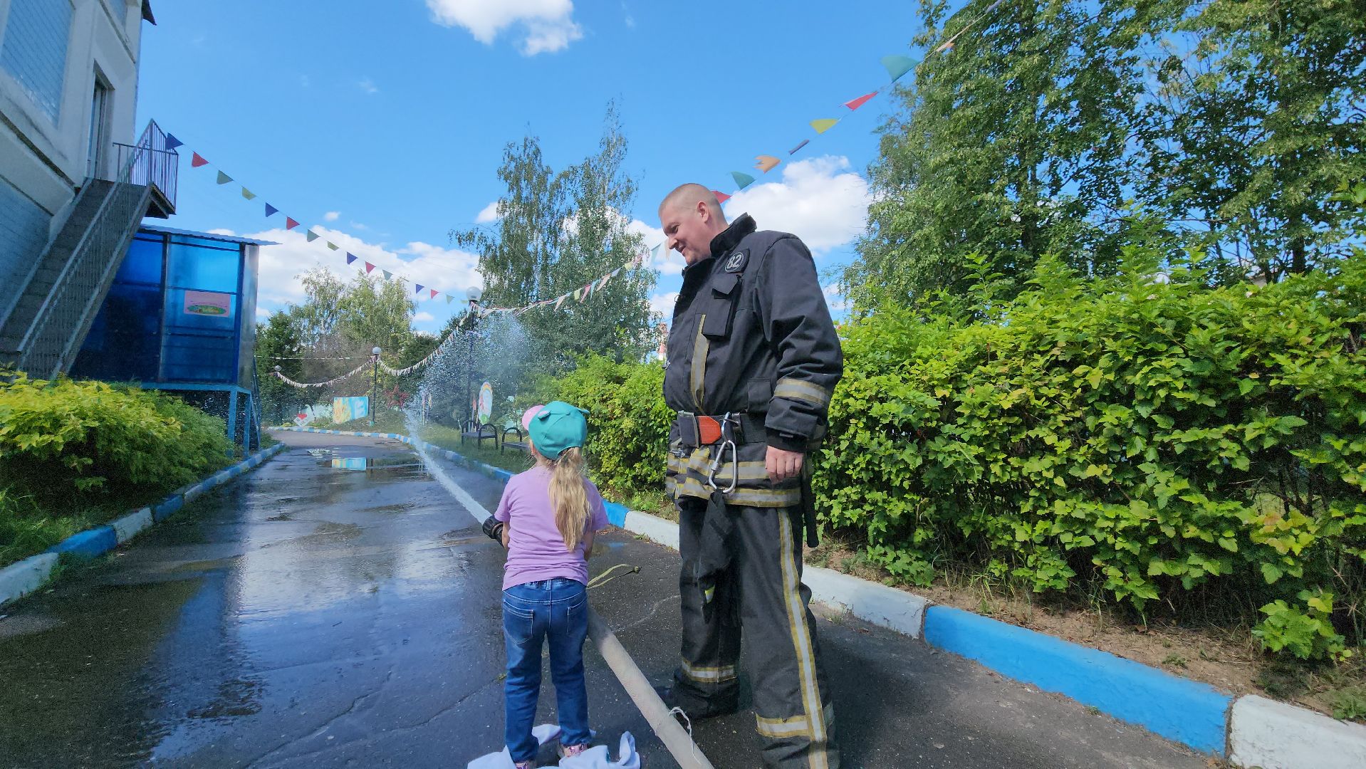 Детский сад, пожарные автомобили, Пожарные, Лобня,