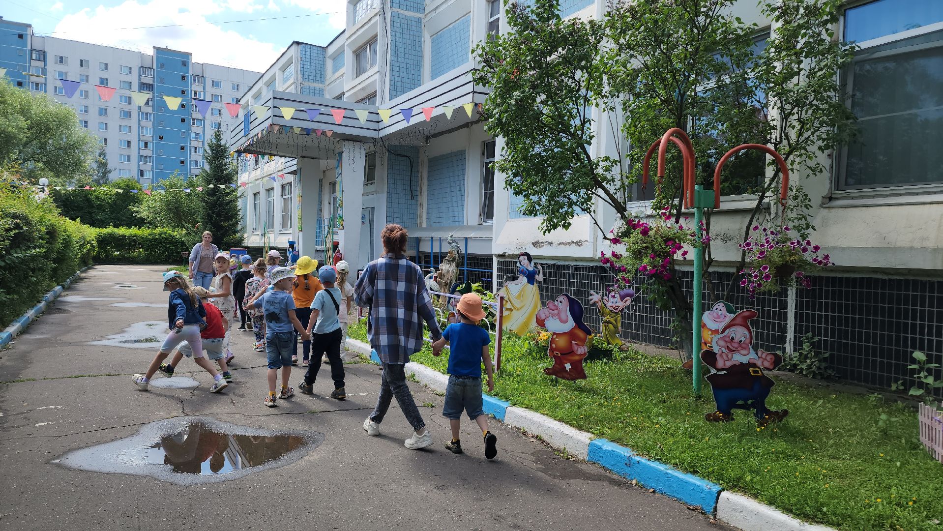 Детский сад, пожарные автомобили, Пожарные, Лобня,