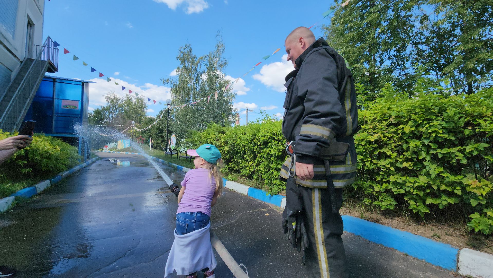 Детский сад, пожарные автомобили, Пожарные, Лобня,