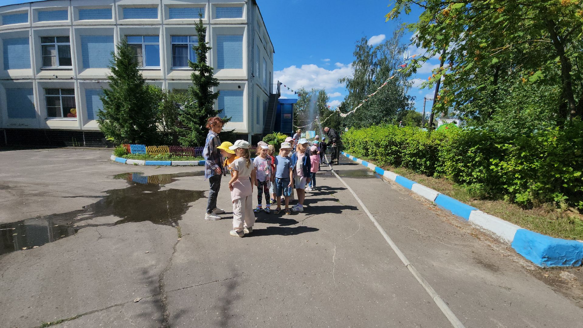 Детский сад, пожарные автомобили, Пожарные, Лобня,