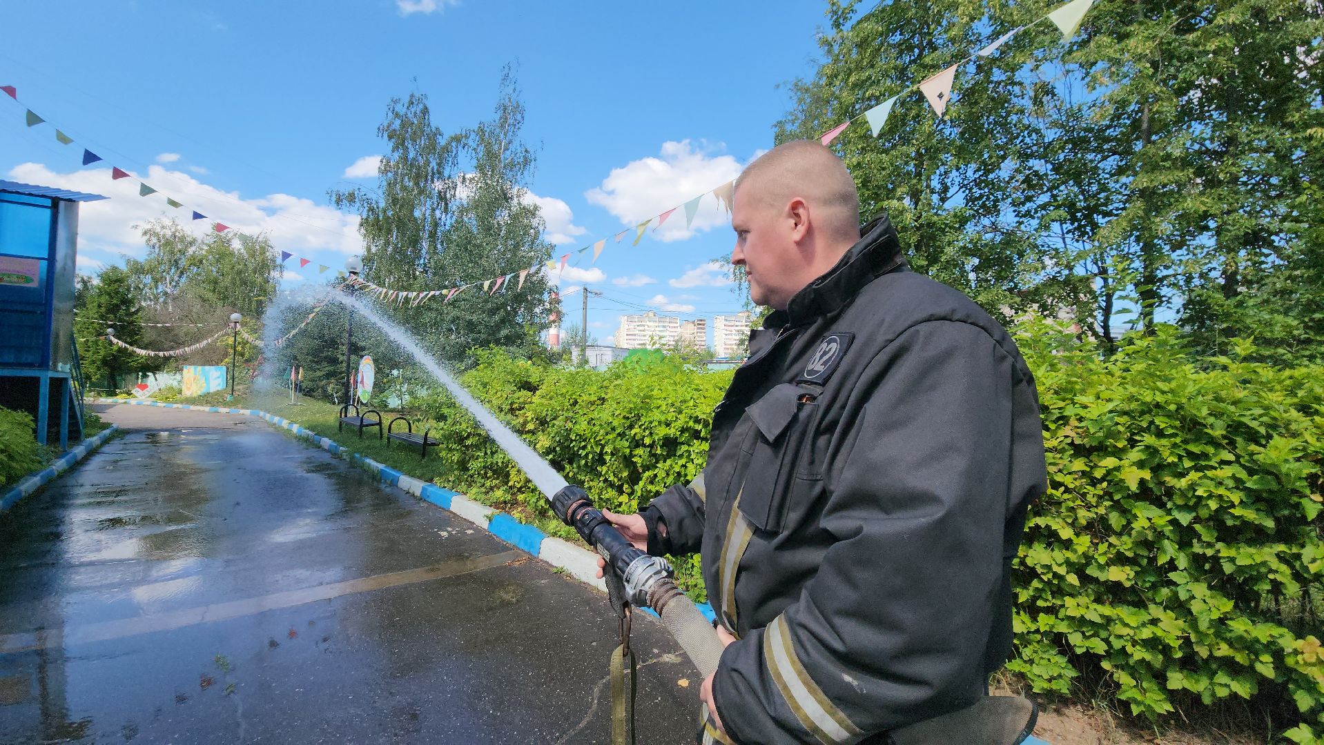 Детский сад, пожарные автомобили, Пожарные, Лобня,