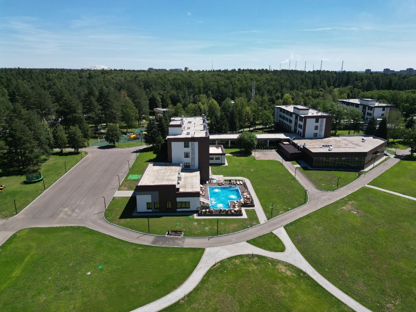 воскресенск, отель, благоустройство, видео с коптера,