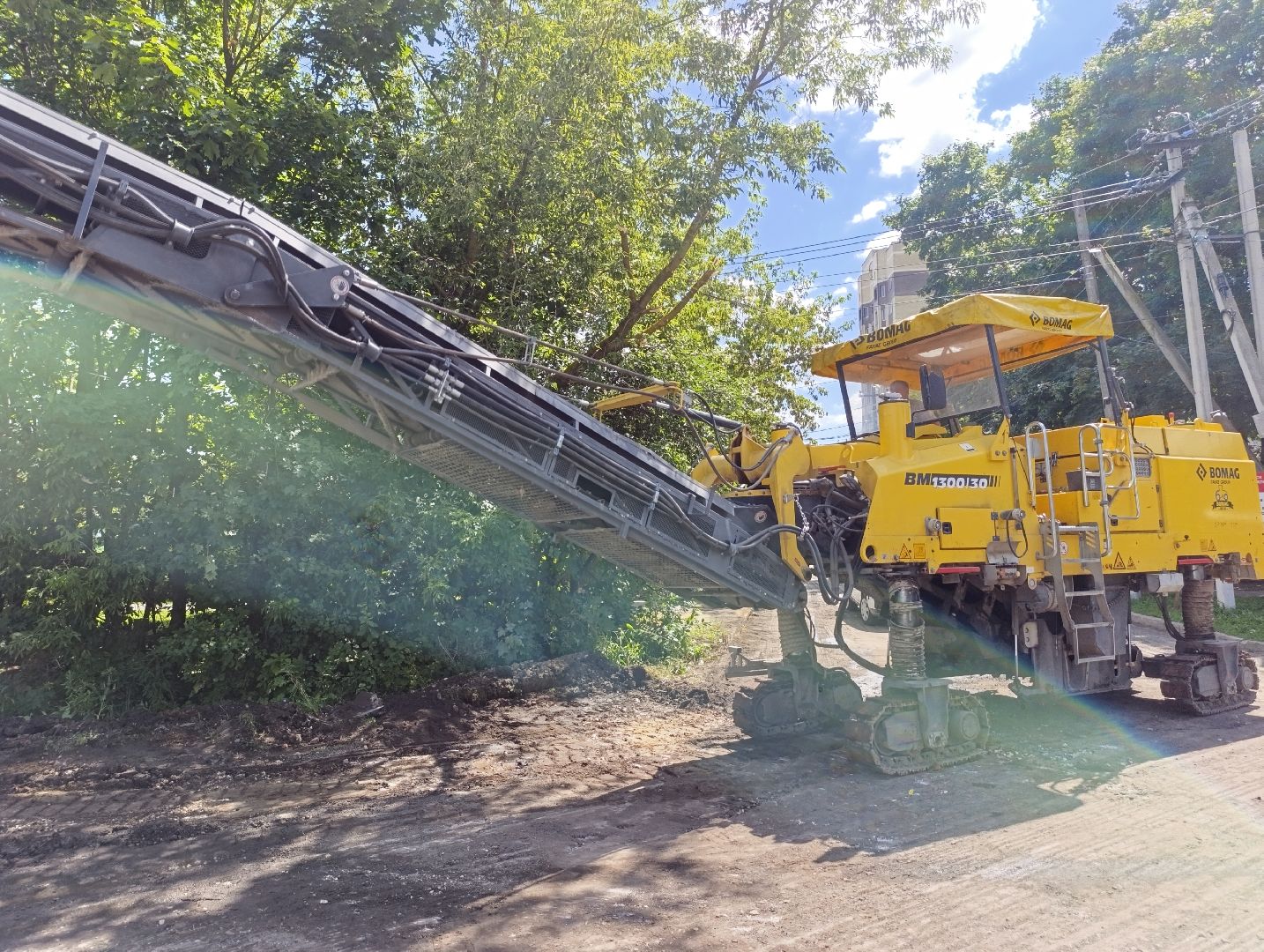 Бронницы, Ремонт дороги, Асфальтирование улицы, Бронницкий ДорСервис, Новый асфальт на улице 8 марта,