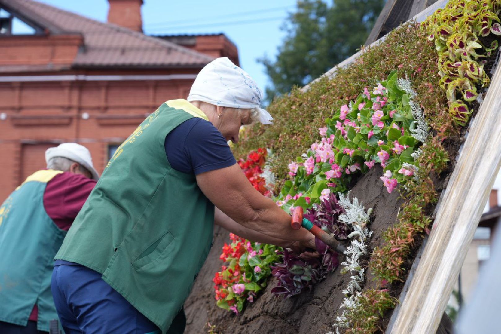 Благоустройство, Арт-объект, Цветы, Лето, Украшение города, Цветочная композиция, Живая картина,