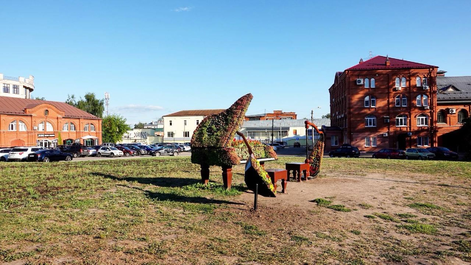 Благоустройство, Арт-объект, Цветы, Лето, Украшение города, Цветочная композиция, Живая картина,
