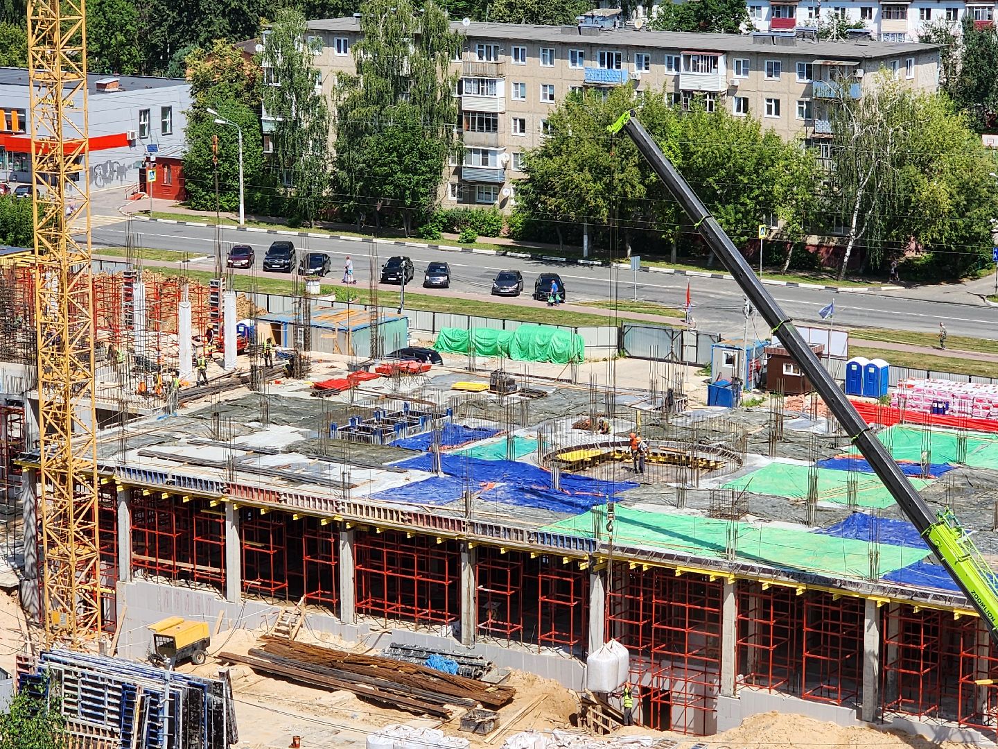 Чехов, улица Мира, детская поликлиника, строительство, строительная готовность объекта, нацпроект Здравоохранение, губернатор Московской области, строительство объектов социальной инфраструктуры,