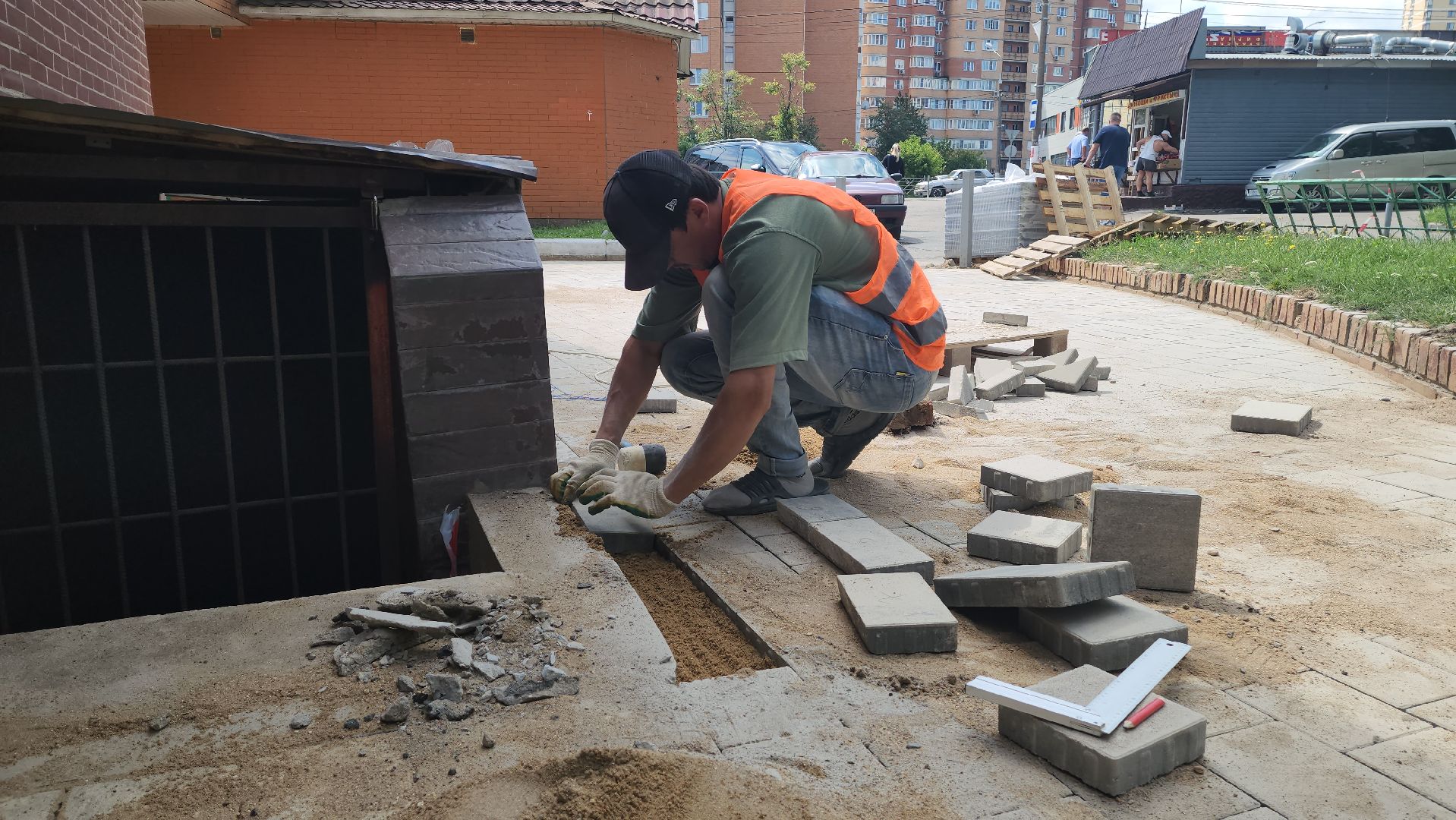 красногорск, плитка, блгоустройство,