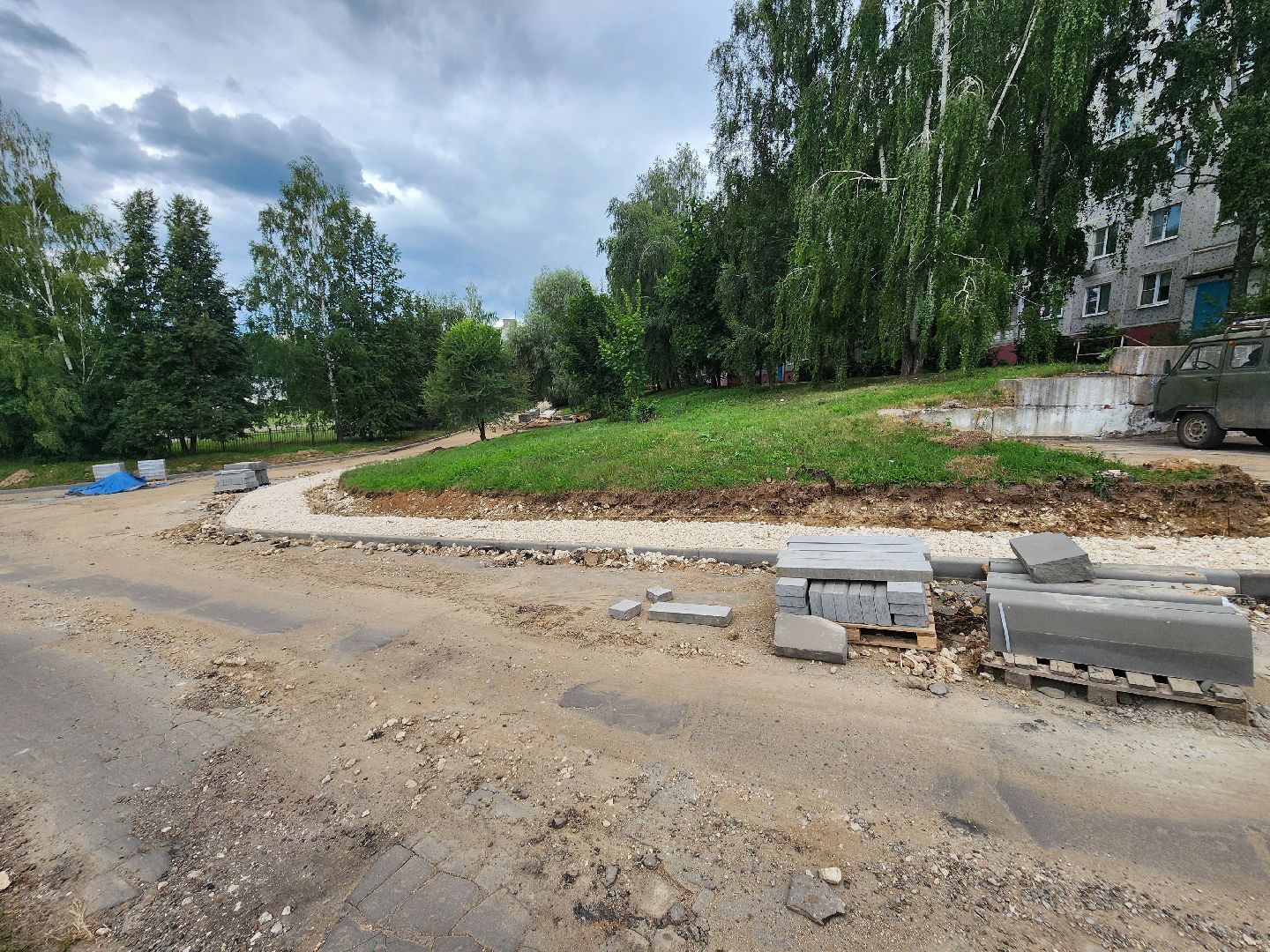 Коломна, дорожный ремонт, тротуары,