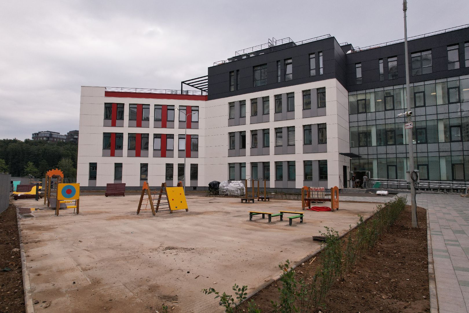 видео с коптера, красногорск, строительство, образование,