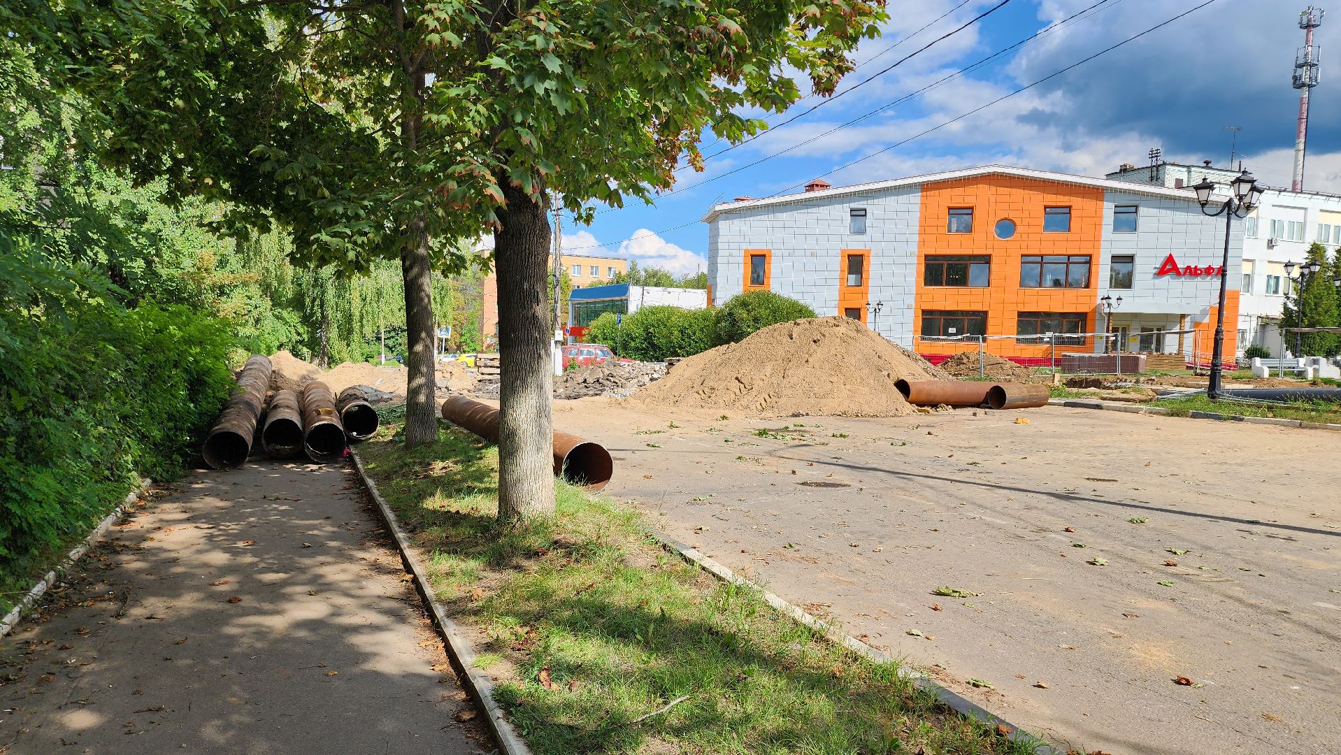 кашира, улица энергетиков, утечка, трубопровод, ГВС, аварийные работы, муп теплосеть,