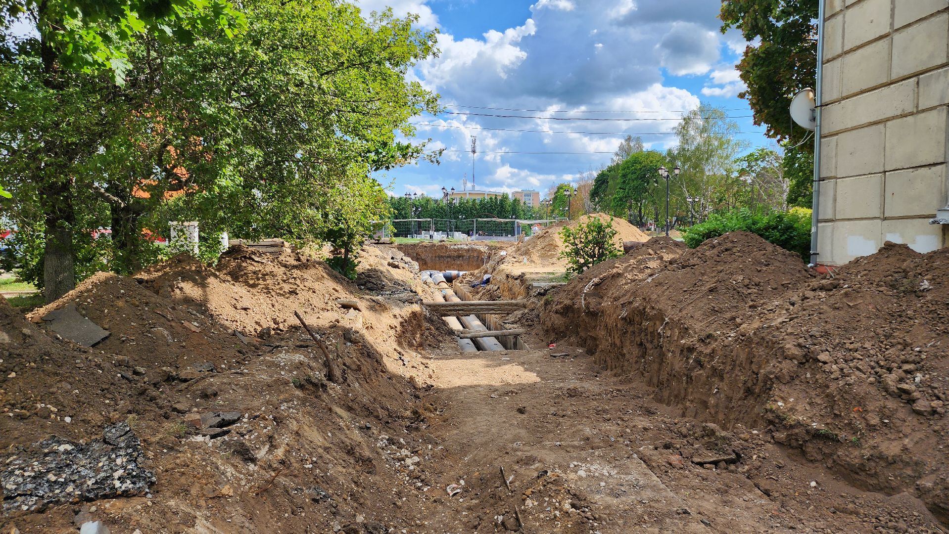 кашира, улица энергетиков, утечка, трубопровод, ГВС, аварийные работы, муп теплосеть,