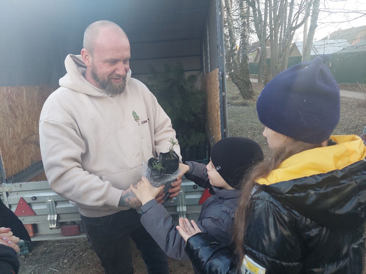 общество, акция, деревья, весна