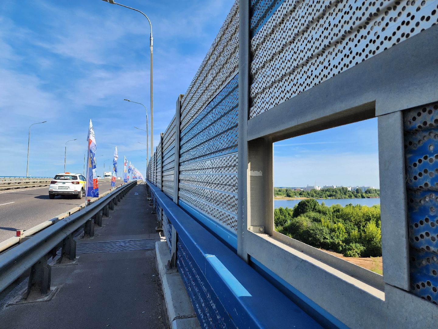 Дубна, День города, Праздник, Украшения, Флаги,