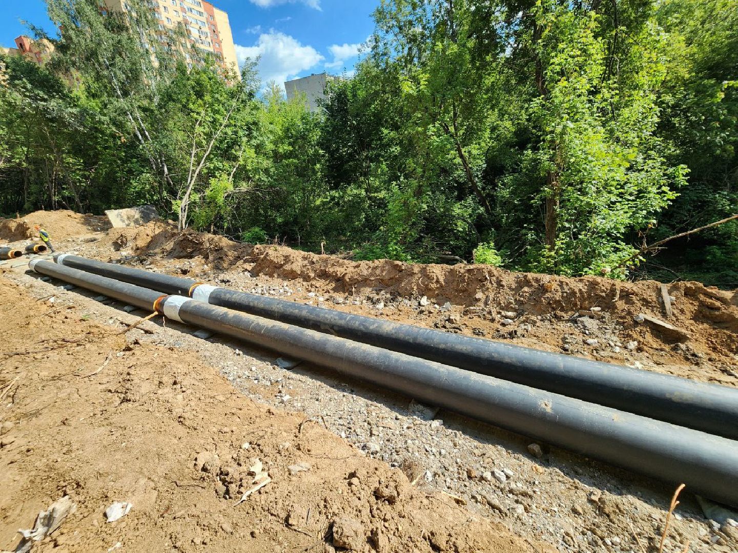 ремонт теплосетей, замена труб отопления, теплоснабжение, ленинский округ, видное, тепловая камера, модернизация теплосетей,