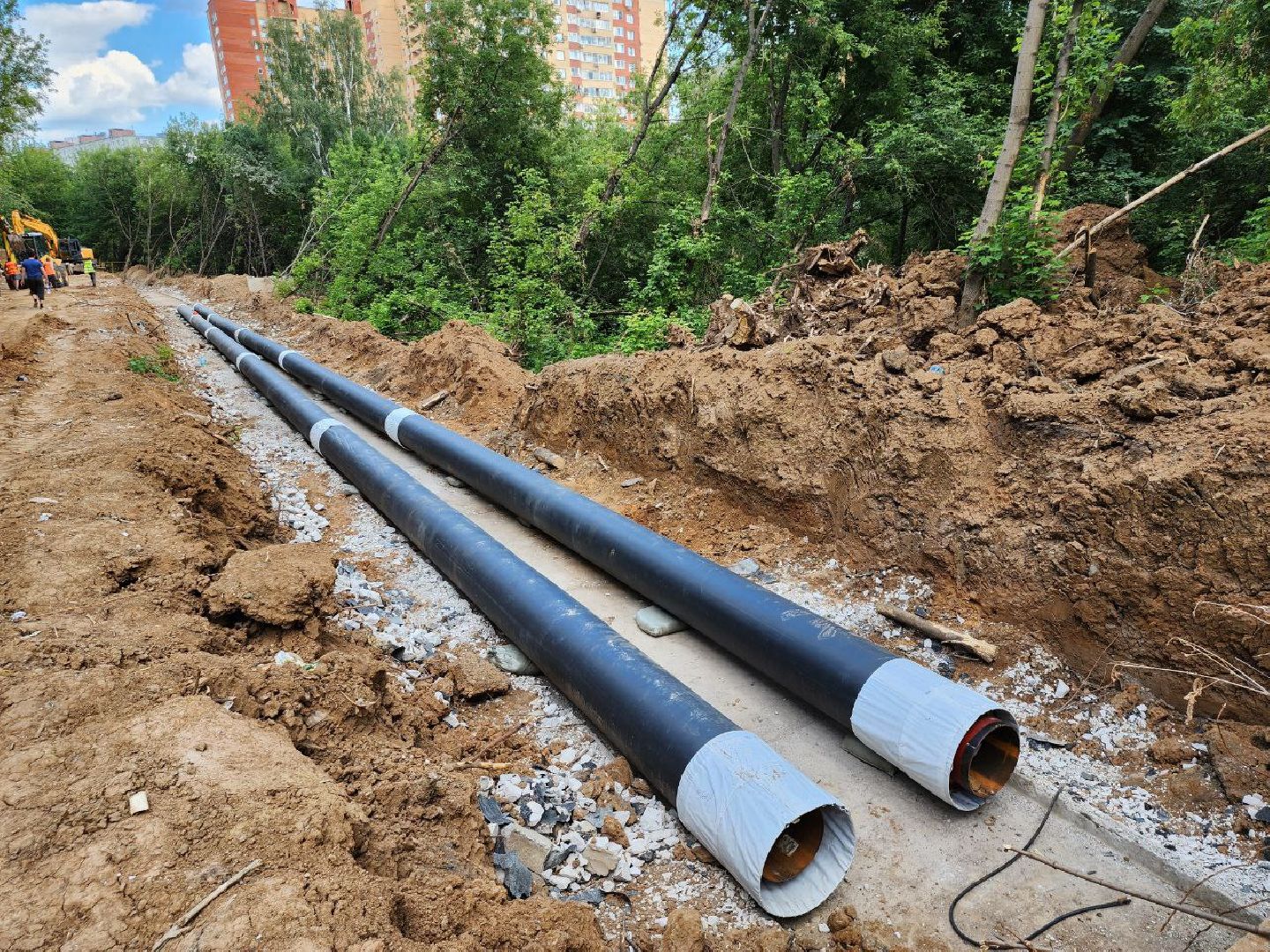 ремонт теплосетей, замена труб отопления, теплоснабжение, ленинский округ, видное, тепловая камера, модернизация теплосетей,