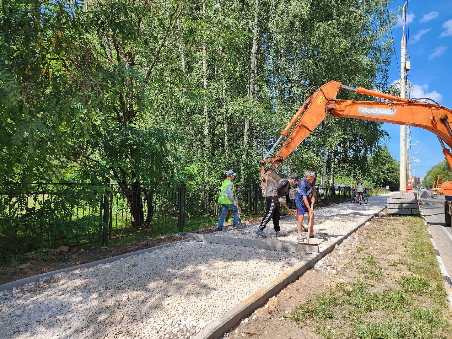 Дубна, Дороги, Тротуар, Щебень, Благоустройство, Ремонт тротуара,