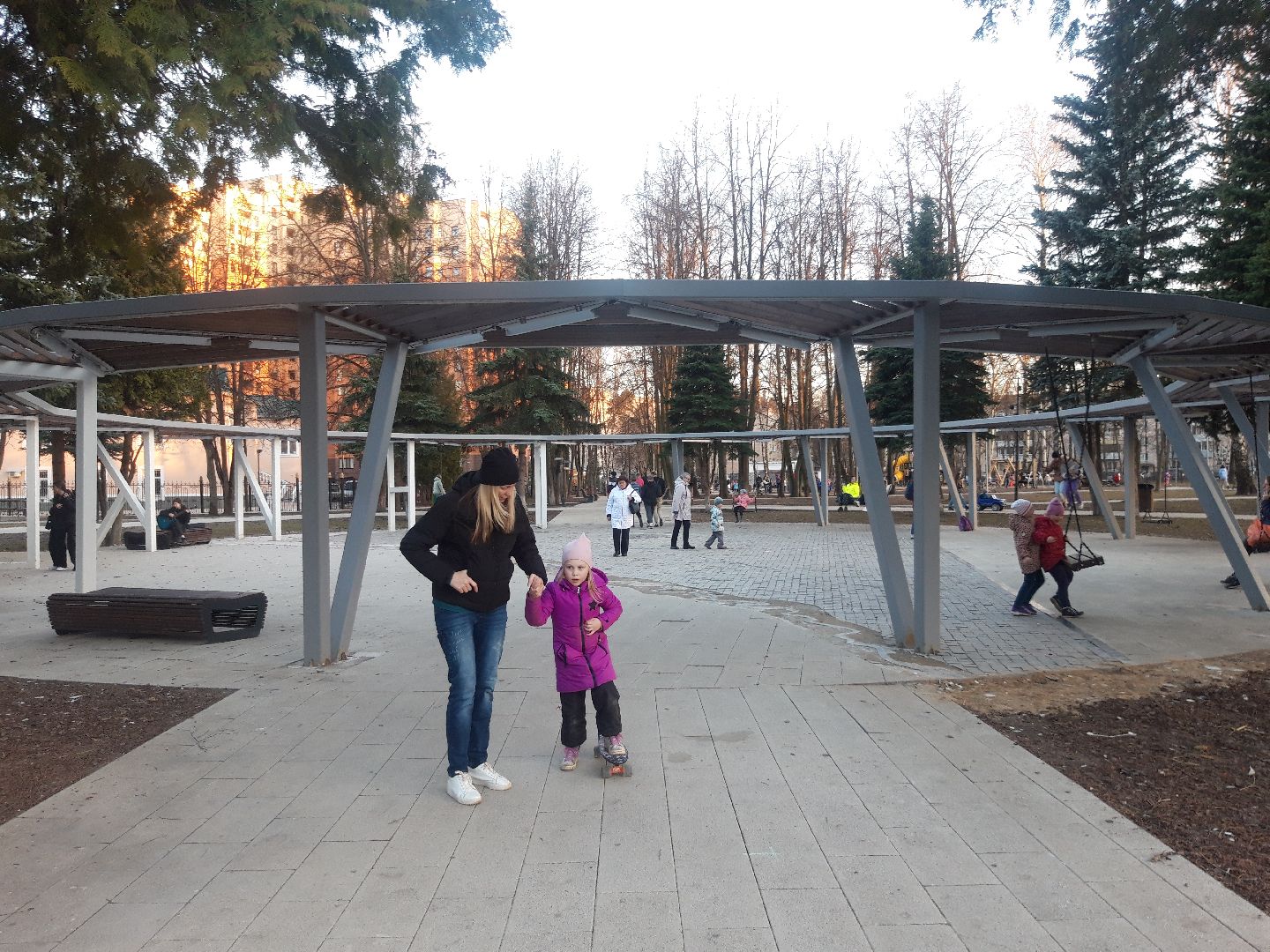 пенсионеры, дети, детский спорт,