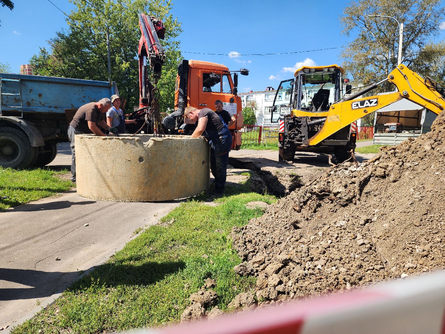Подольск, Дренажный колодец, ливневая канализация, подтопление,