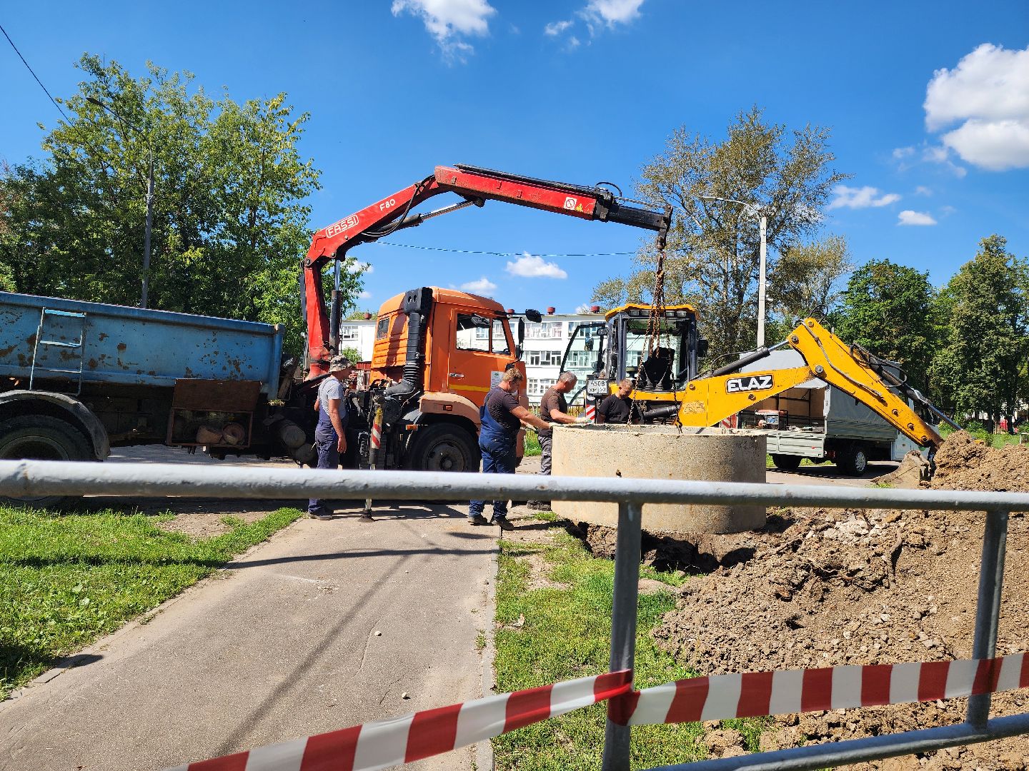 Подольск, Дренажный колодец, ливневая канализация, подтопление,