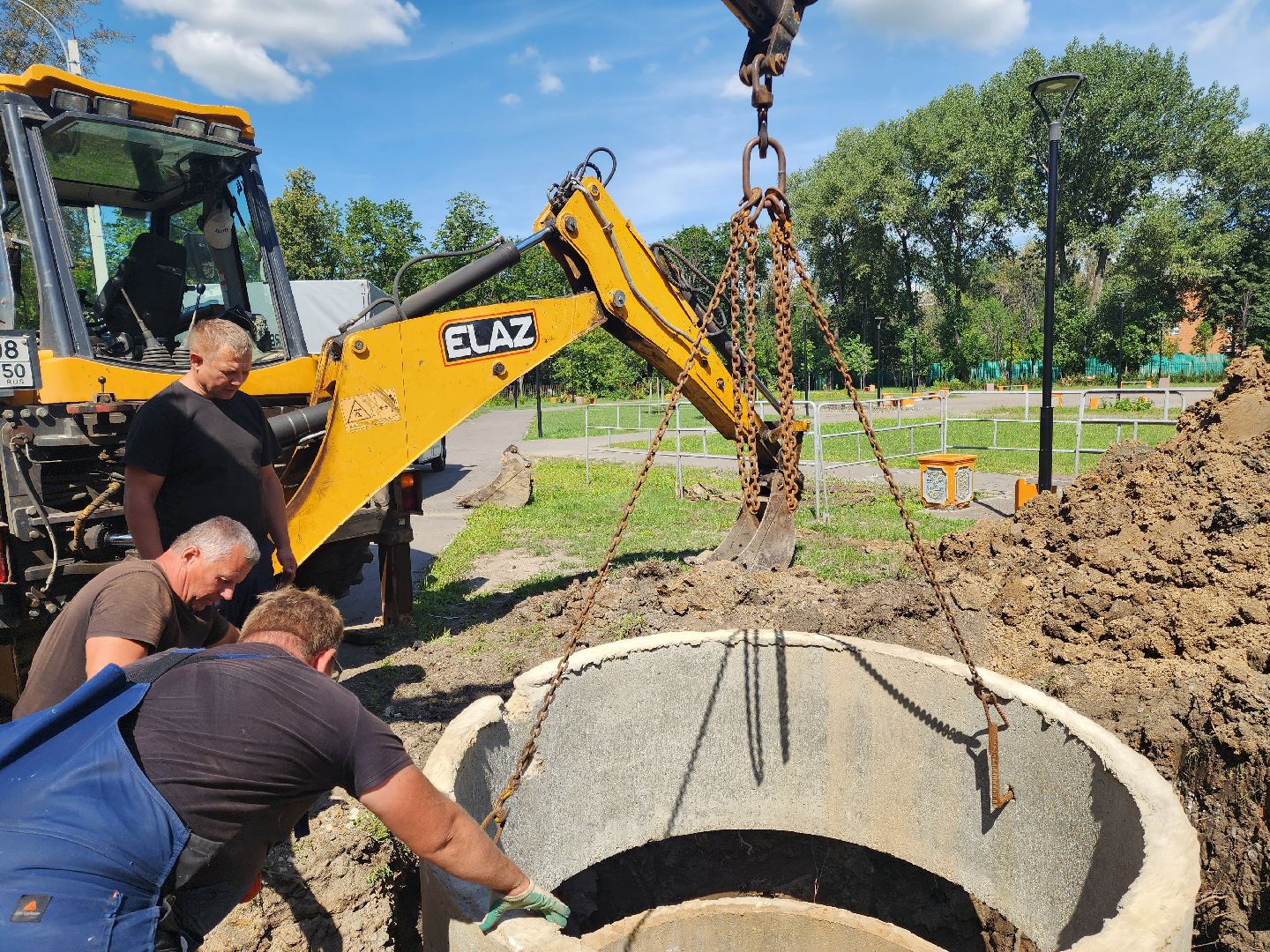 Подольск, Дренажный колодец, ливневая канализация, подтопление,