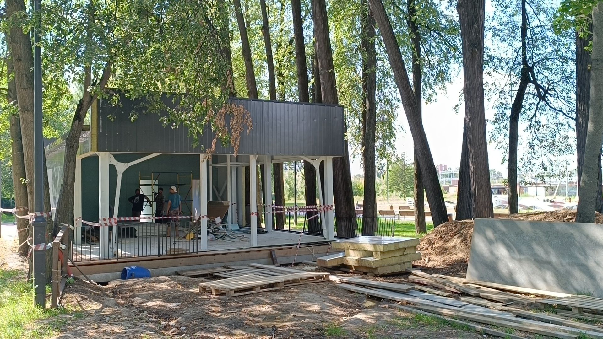 парк, лобня, строительство,