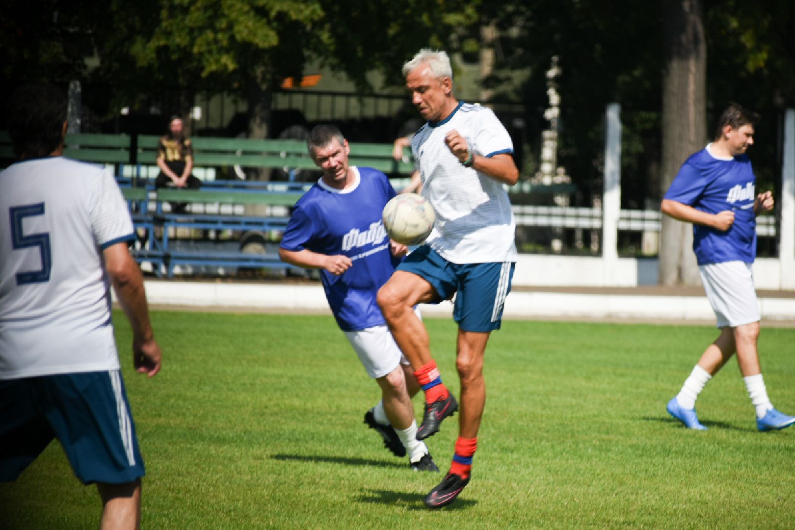 Бронницы, Футбольный клуб Фабус, Юбилейная игра в футбол в Бронницах, Встреча на футбольном поле, Спорт в Бронницах,