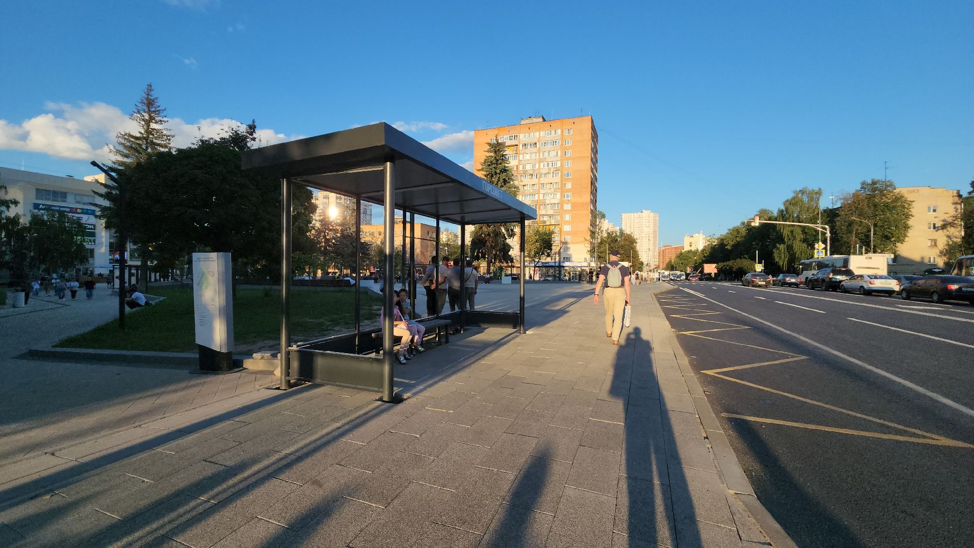 пушкино, остановочные павильоны, благоустройство, дорога, общественный транспорт,